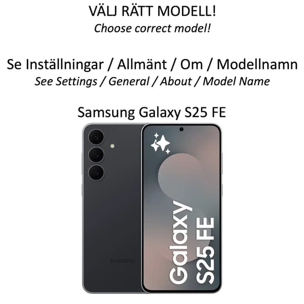 Samsung Galaxy S25 FE plånboksfodral mobilskal skal -