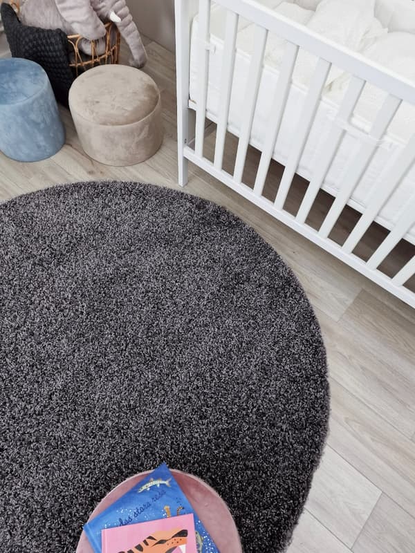 Komon Antracit Rund 300 cm Ryamatta