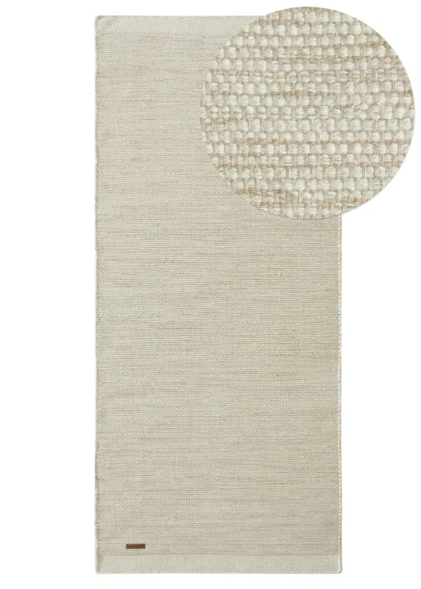 Norrsken Beige 75x230 cm Ullmatta