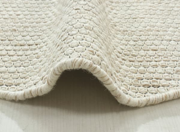Mila Offwhite Rund 120 cm Ullmatta