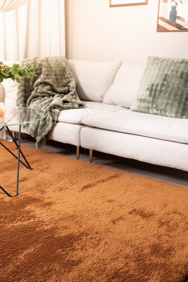 Lucid Terracotta 160x230 cm Blød Tæppe i Polyester