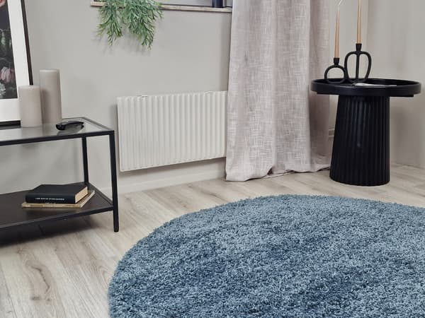Komon Blå Rund 160 cm Ryatæppe