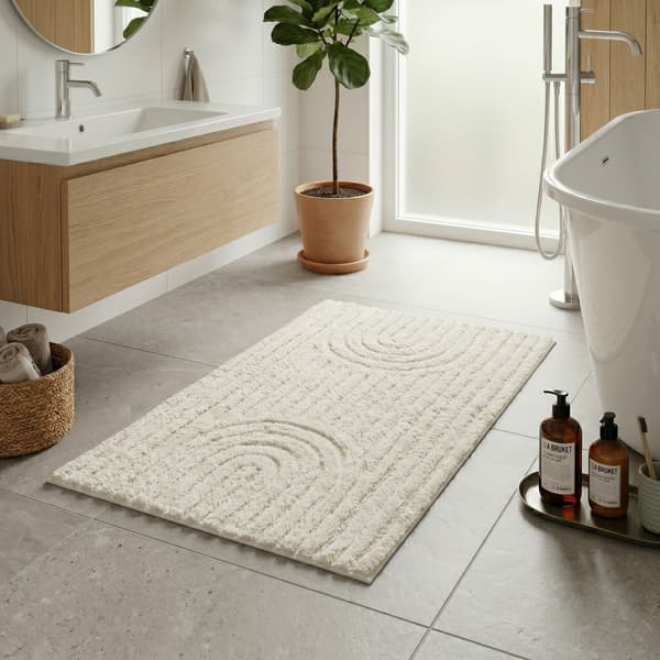 Noah Crush Vit 50x60 cm Badrumsmatta