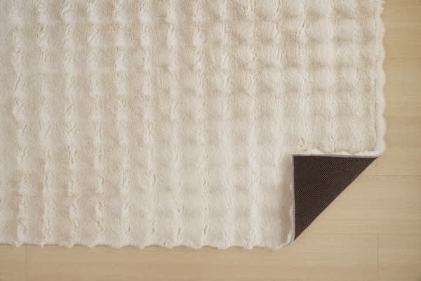 Rabbit Bubble Lys Beige Vaskbar Pelsmåtte 140x200 cm