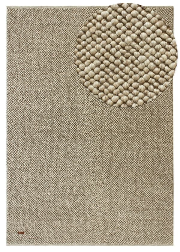 Haga Beige 160x230 cm Ullmatta