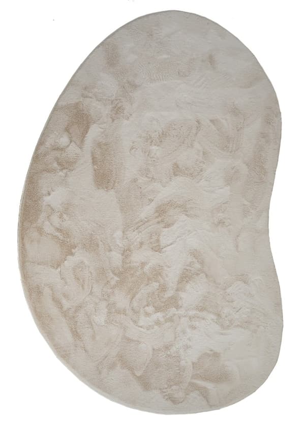 Rabbit Shape Lysbeige 200x290 cm Vaskbar Pelsmåtte