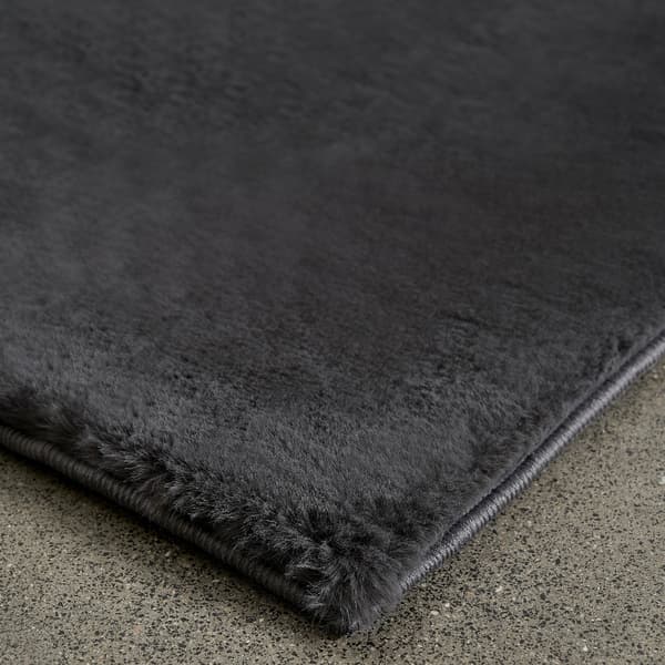 Rabbit Eco Mørkgrå Kvadrat 240 cm Pelsmåtte