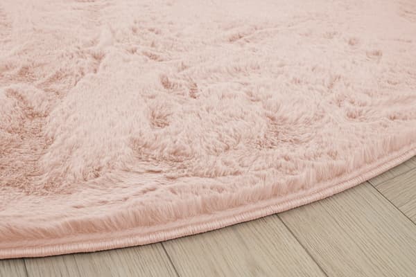 Rabbit Eco Rosa Rund 160 cm Pälsmatta