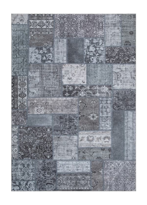 Markiss Steel Patchwork Tæppe 160x230 cm i Polyester