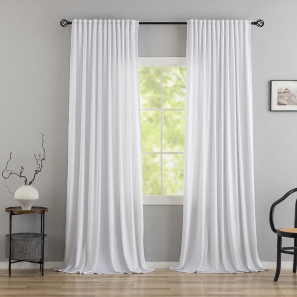 Mathilde Vit 2x140x250 cm Sammetsgardin 2-pack