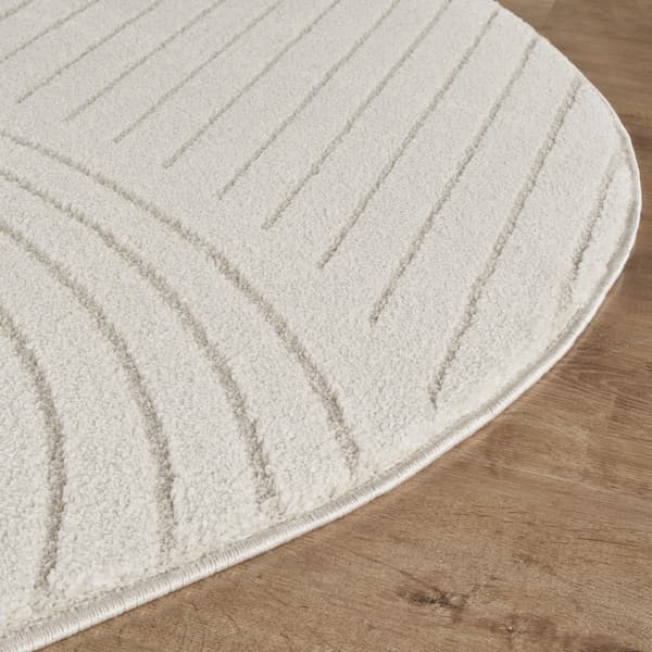 Zara Bene Offwhite Rund Wilton-tæppe 120 cm