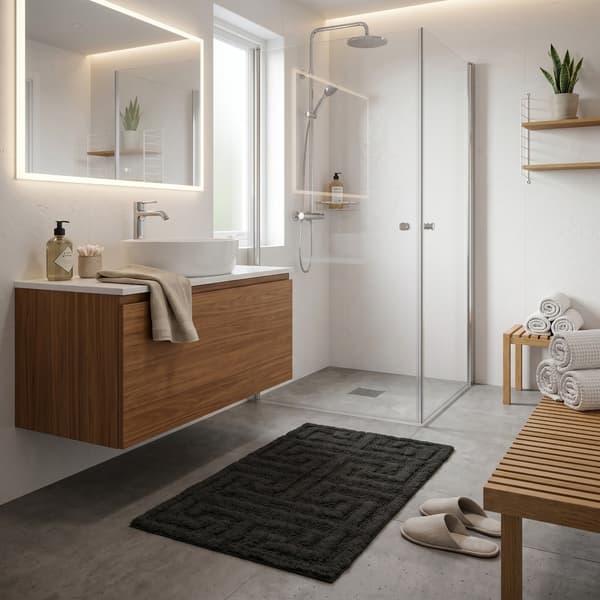 Noah Style Svart 60x100 cm Badrumsmatta