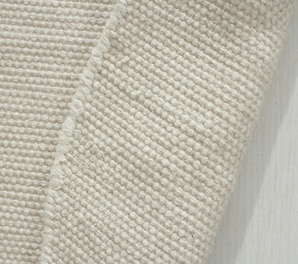 Norrsken Offwhite Rund Uldmåtte 160 cm