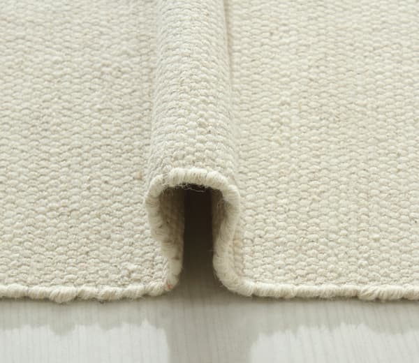 Norrsken Offwhite Rund Ullmåtte 200 cm
