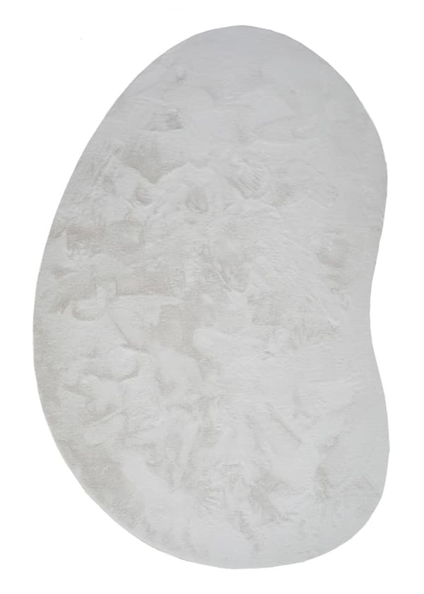 Rabbit Shape Offwhite 200x290 cm Vaskbar Pelsmåtte