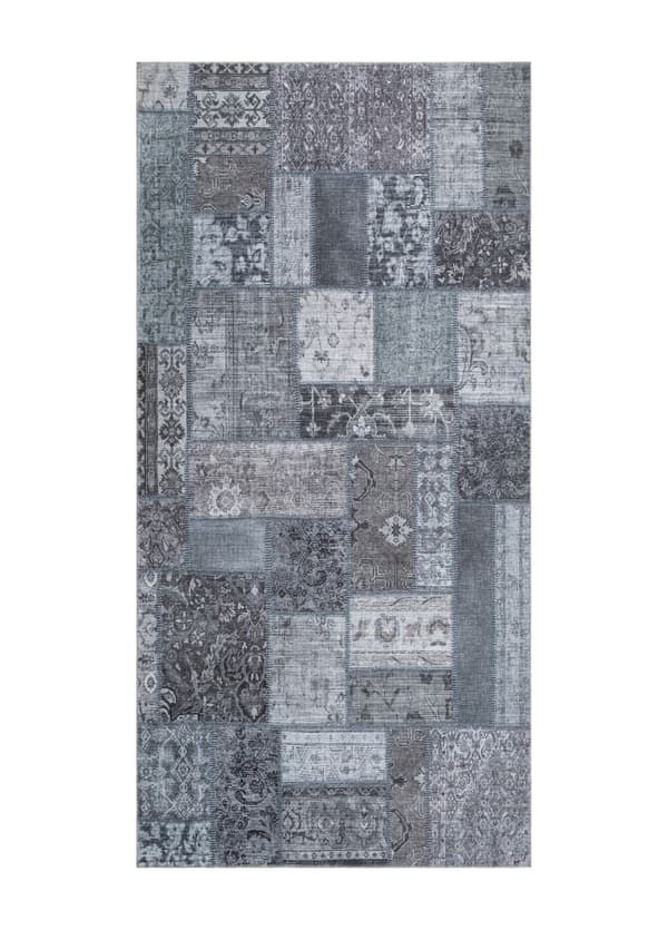 Markiss Steel Patchworkgulvtæppe 80x150 cm i polyester