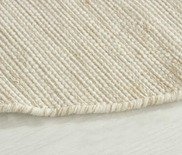 Norrsken Beige Rund 120 cm Ullmatta
