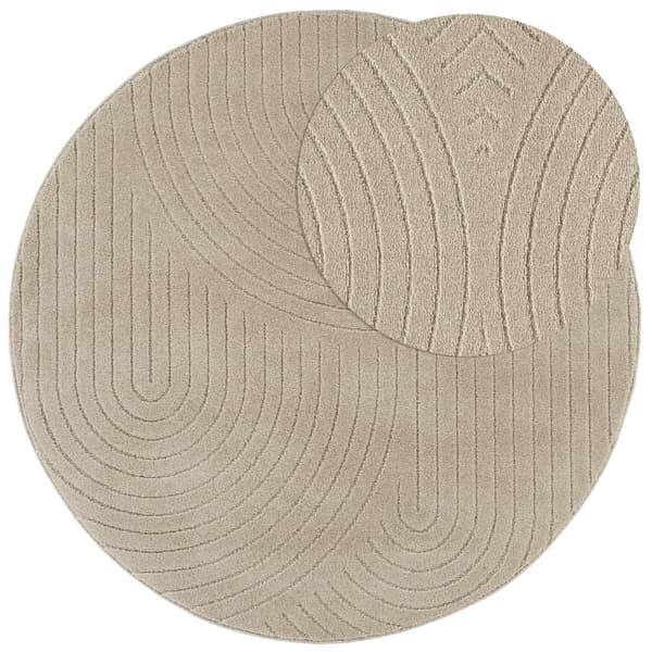 Zara Bene Beige Rund 200 cm Wiltonmatta