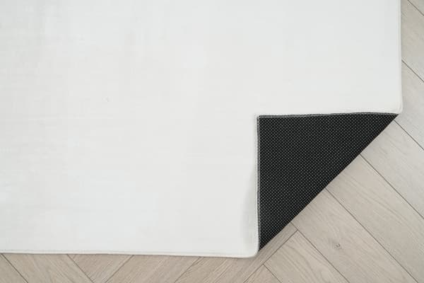 Glossy Offwhite Blød Pels-look Tæppe 160x230 cm