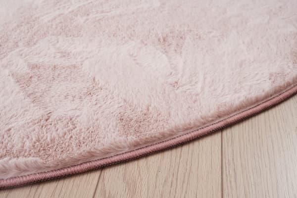 Cat Lysrosa Rund 200 cm Pelsmåtte