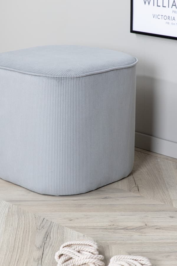 Sittpuff Adela Corduroy Grå