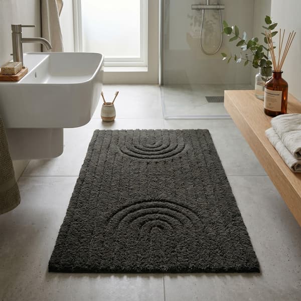Noah Crush Svart 50x60 cm Badrumsmatta