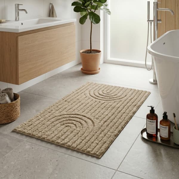 Noah Crush Taupe 60x100 cm Badrumsmatta
