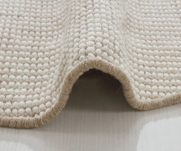 Nellie Beige Rund 160 cm Ullmatta