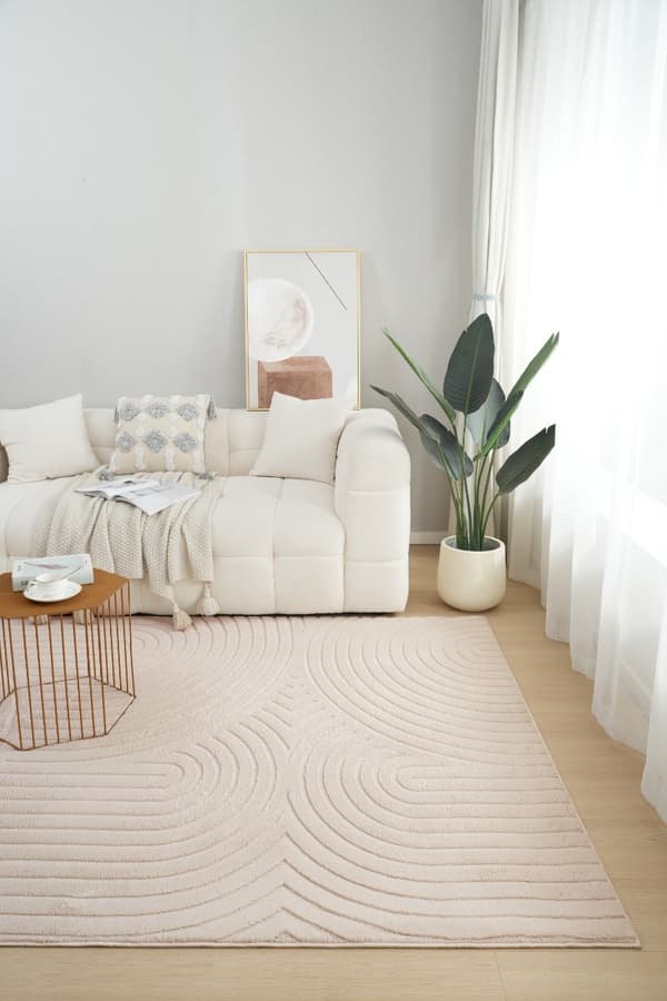 Rabbit Bene Lysbeige 140x200 cm Vaskbar Pelsmåtte