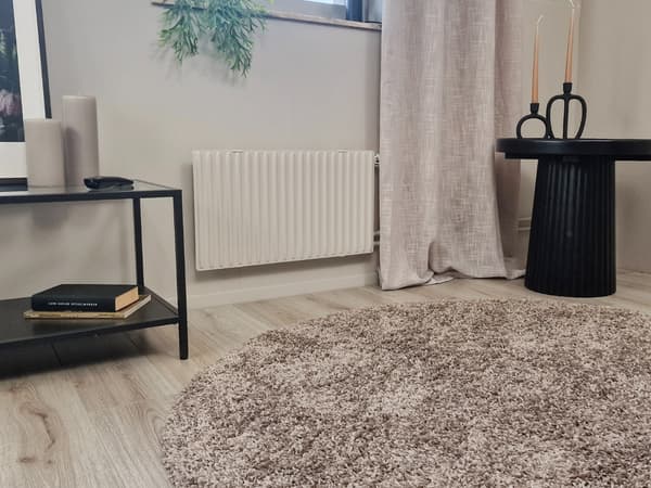 Komon Hør Rund 240 cm Ryatæppe