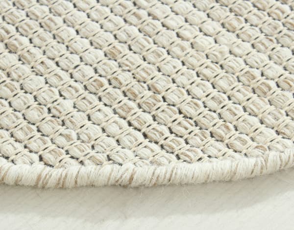 Mila Offwhite Rund 200 cm Ullmatta