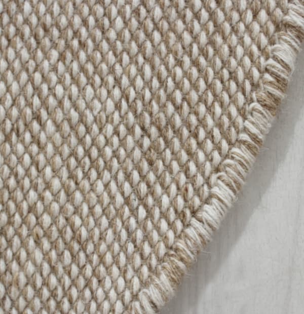 Livia Beige Rund 200 cm Uldmåtte