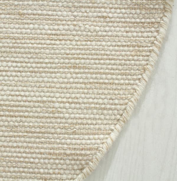 Norrsken Beige Rund Ullteppe 120 cm