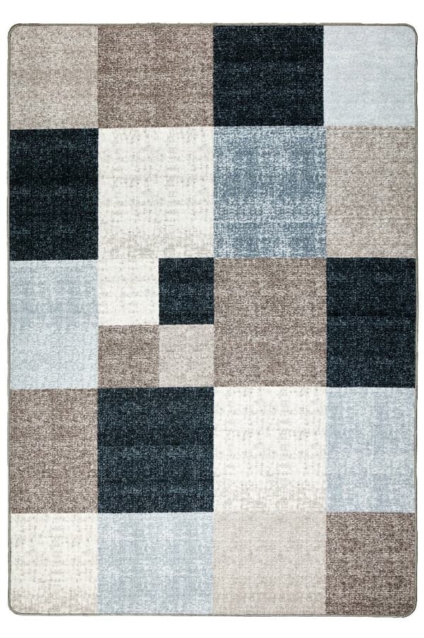 Rusko Grå/Taupe 133x190 cm Gummerad Matta