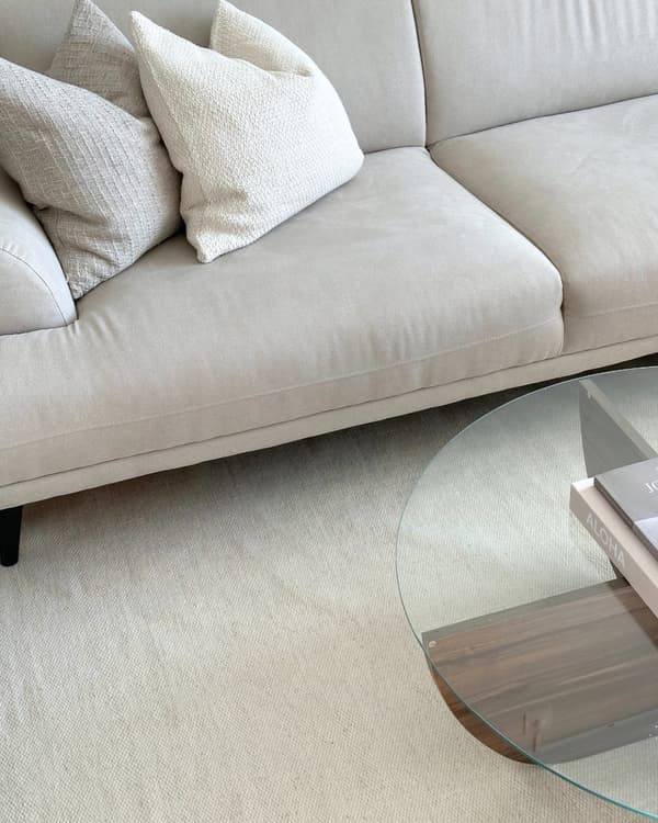 Lunda Offwhite 240x340 cm Ullmatta