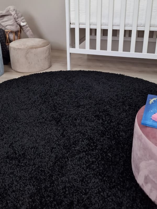 Komon Sort Rund 200 cm Ryatæppe