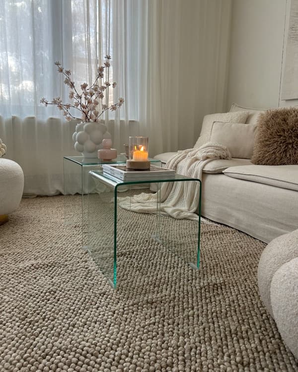 Haga Beige 200x290 cm Ullmatta