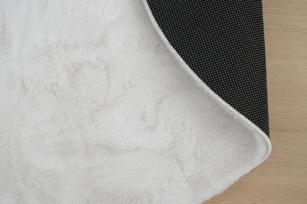Rabbit Shape Offwhite 200x290 cm Vaskbar Pelsmåtte