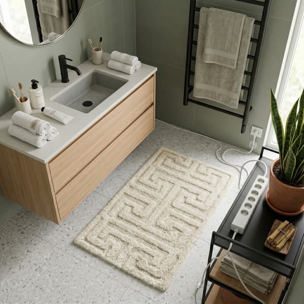 Noah Style Vit 50x60 cm Badrumsmatta