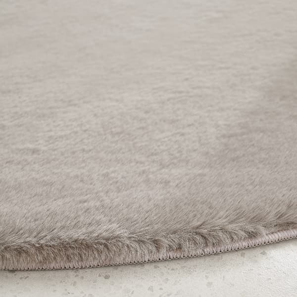 Rabbit Eco Taupe Rund 240 cm Pälsmatta