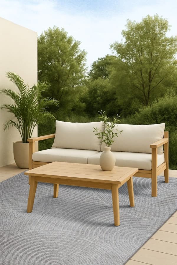 Santos Moda Grå 240x340 cm Inde- og Udendørsmåtte