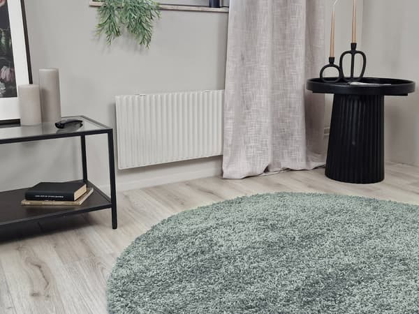 Komon Grøn Rund 200 cm Ryemåtte