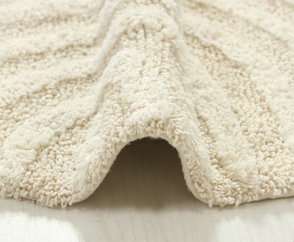 Noah Bene Vit Rund 60 cm Badrumsmatta