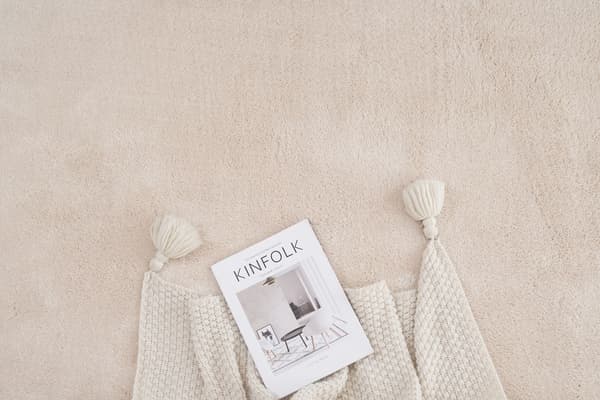 Blød Beige Rund Vaskbar Polyester Tæppe 240 cm