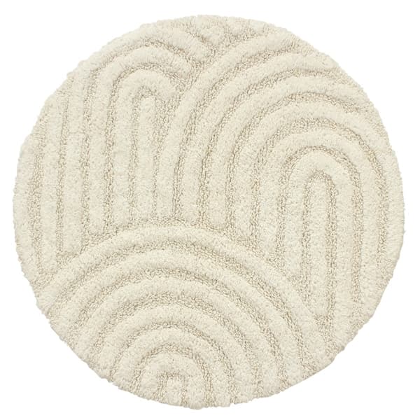 Noah Bene Vit Rund 100 cm Badrumsmatta