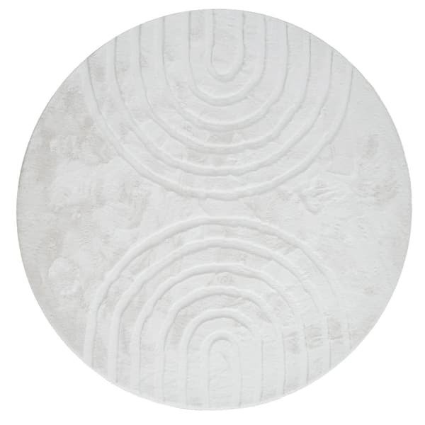 Rabbit Zen Offwhite Rund 200 cm Pälsmatta