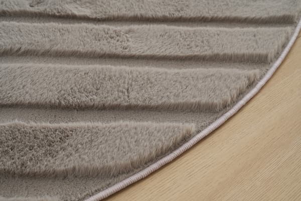 Rabbit Soho Taupe Rund 200 cm Pelsmåtte