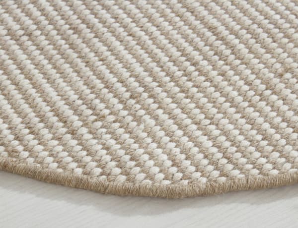Nellie Beige Rund 160 cm Ullmatta