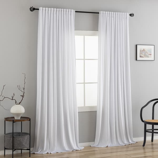 Mathilde Vit 2x140x250 cm Sammetsgardin 2-pack