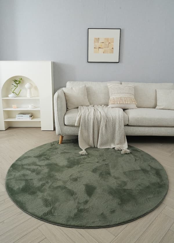 Cat Grøn Rund 120 cm Pelsmåtte